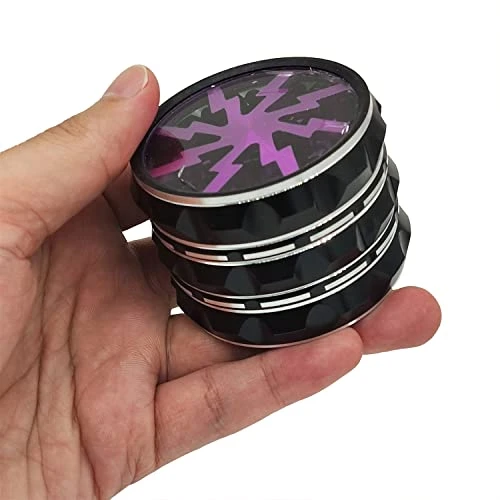 2.5' Aluminium Grinder With Clear Top, Best Gifts (BLACK) 2 2.5' Aluminium Grinder With Clear Top, Best Gifts (BLACK) - Image 2