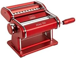 Marcato Atlas 150 Machine, Made In Italy, Red, Includes Pasta Cutter, Hand Crank, And Instructions -Peugeot Shop 41OtCepR8FS. AC