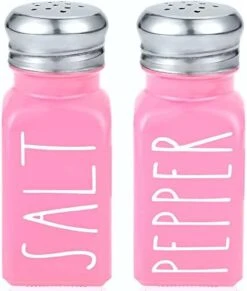 Farmhouse Salt And Pepper Shakers Set By Brighter Barns - Cute Modern Farmhouse Kitchen Decor For Home Restaurants Wedding - Gorgeous Vintage Glass Black White Shaker Sets With Stainless Steel Lids -Peugeot Shop 41P72UNLQTL. AC