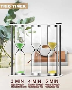Tea Timer 3-4-5 Minute Sand, Metal Frame Hourglass Timer, Small Sand Timer Decoration, Color Hour Glass Sand Clock, Stainless Steel Reloj De Arena, Mini Trio Tea Sand Watch For Home Desk Office Decor 10 Tea Timer 3-4-5 Minute Sand, Metal Frame Hourglass Timer, Small Sand Timer Decoration, Color Hour Glass Sand Clock, Stainless Steel Reloj De Arena, Mini Trio Tea Sand Watch For Home Desk Office Decor -Peugeot Shop 41PACFzQMIL