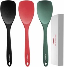 Upgrade Silicone Spatula Spoon Set,VOVOLY Heat Resistant Rubber Spoonula, Seamless Non-Stick Flexible Scrapers For Baking Mixing Tool,3 Pack, -Peugeot Shop 41PAocC4zIL. AC