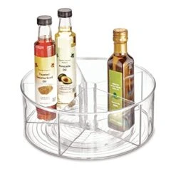 Recycled Plastic Lazy Susan Turntable Organizer Pantry, Bathroom, General Storage And More, The Linus Collection, 11.5", Clear