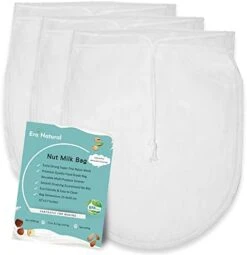 Milk Bag Reusable 3 Pack 12" X 10" Cheesecloth Bags For Straining Almond/Soy Milk Greek Yogurt Strainer Milk Nut Bag For Cold Brew Coffee Tea Beer Juice Fine Nylon Mesh Cheese Cloth -Peugeot Shop 41PN0iRDpqL. AC