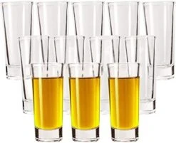 Shot Glasses, YULEER 12 Pack 2oz Clear Heavy Base Shot Glasses Set, Shot Glass For Spirits & Liquors -Peugeot Shop 41PNgRRFpoL. AC