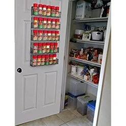 Spice Rack Organizer β Space Saving Wall Mount 5-Tier Wire Shelves For Pantry Or Cabinets β Kitchen Organization And Storage By Home-Complete (Black)