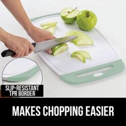 Reversible, Oversized, Thick Cutting Board, Easy Grip Handle, Deep Juice Grooves, Slip Resistant, Large Kitchen Chopping Boards For Meat, Veggies, Fruits, Dishwasher Safe, 16x11.2, Mint -Peugeot Shop 41PU9tklbtL