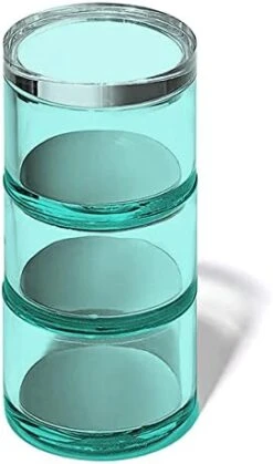 3 Tier Stackable Acrylic Organizer W/Silver Base – Functional & Elegant Desk Organizer For Office Or Home – Helps Keep All Your Little Bits Together - Green With Silver/Round -Peugeot Shop 41PbhyaeLL. AC