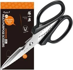 Kitchen Shears, Zhang Xiaoquan Heavy Duty Multipurpose Kitchen Scissors, Come Apart Sharp Serrated Japanese Stainless Steel Meat Cooking Food Scissor, Dishwasher Safe, Black -Peugeot Shop 41PgG2QJGBL. AC
