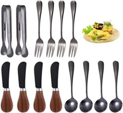 Charcuterie Accessories (14 Pcs), Cheese Spreaders For Charcuterie Board, Mini Serving Spoons, Forks And Mini Serving Tongs - Charcuterie Utensils For Butter, Cheese And Pastry Making 17 Charcuterie Accessories (14 Pcs), Cheese Spreaders For Charcuterie Board, Mini Serving Spoons, Forks And Mini Serving Tongs - Charcuterie Utensils For Butter, Cheese And Pastry Making -Peugeot Shop 41PgHagGOEL. AC