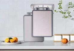 Double Sided Cutting Board,Stainless Steel Cutting Board For Kitchen,Large Size 17.8" X 12.2",Cutting Board For Meat,Cutting Board With Knife Sharpener 10 Double Sided Cutting Board,Stainless Steel Cutting Board For Kitchen,Large Size 17.8" X 12.2",Cutting Board For Meat,Cutting Board With Knife Sharpener -Peugeot Shop 41PgvPSqbFL