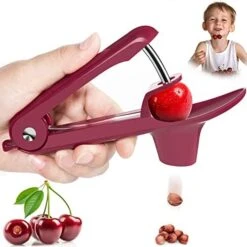 Cherry Pitter, Olive Pitter Tool, Cherry Pitter Tool Remover, Fruit Pit Core Remover With Space-Saving Lock Design For Make Fresh Cherry Dishes And Cocktail Cherries -Peugeot Shop 41PhTHuO51L. AC