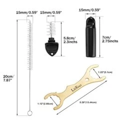 LitKiwi Beer Faucet Home Brewing Wrench,with 6 PCS Beer Plugs Tap Brush,6 PCS Faucet Rubber Tap Soother Sanitary Covers And 2 PCS Long Cleaning Brush For Most Standard American Draft Beer Faucet -Peugeot Shop 41PijiBYROS