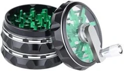 2.5" Hand Crank Aluminium Grinder With Clear Top, Black And Purple, Best Gift -Peugeot Shop 41PqqJqQ8OL. AC