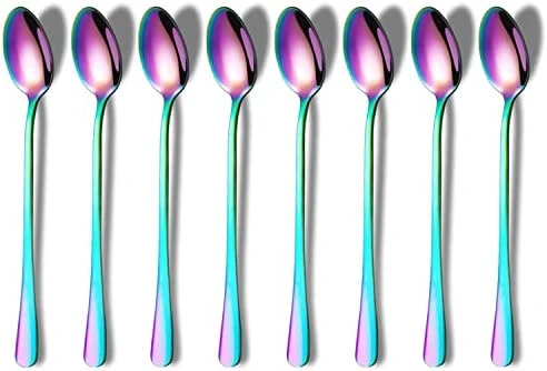 Long Handle Spoon, Coffee Stirrers, Premium Stainless Steel Coffee Spoons, Ice Tea Spoons, Ice Cream Spoon, Cocktail Stirring Spoons, Tea Spoons, Set Of 8 (Silver) 9 Long Handle Spoon, Coffee Stirrers, Premium Stainless Steel Coffee Spoons, Ice Tea Spoons, Ice Cream Spoon, Cocktail Stirring Spoons, Tea Spoons, Set Of 8 (Silver) - Image 9