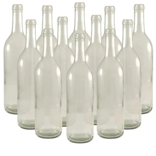 FastRack - W5 Wine Bottles, Bordeaux Liquor Bottles, Clear Wine Bottles, 750 Ml Empty Bottles, Empty Bottles For Drinks, Clear/Flint Bordeaux Wine Bottles, 12 Per Case 1 FastRack - W5 Wine Bottles, Bordeaux Liquor Bottles, Clear Wine Bottles, 750 Ml Empty Bottles, Empty Bottles For Drinks, Clear/Flint Bordeaux Wine Bottles, 12 Per Case