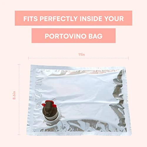 PortoVino Refill Dispenser Bag Compatible With Wine Purse - 3 Pack Spout Of 50oz. Each (1.5L) Flask Perfect For Parties And Concerts. Bladder Holds Up To 2 Bottles Of Wine Each! Reusable And BPA Free 3 PortoVino Refill Dispenser Bag Compatible With Wine Purse - 3 Pack Spout Of 50oz. Each (1.5L) Flask Perfect For Parties And Concerts. Bladder Holds Up To 2 Bottles Of Wine Each! Reusable And BPA Free - Image 3