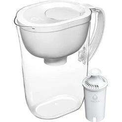Brita Large 10 Cup Water Filter Pitcher With 1 Standard Filter, BPA Free, Everyday, White (Design May Vary)