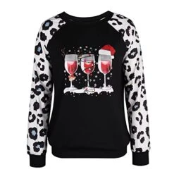 Womens Crewneck Sweatshirt Cute Loose Tops Christmas Print Long Sleeve Fashion Sweatshirts Pullover Top Fall Clothes -Peugeot Shop 41PzPzIPXsL