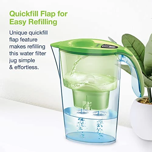 Laica Stream Line Water Filter Jug (Colour Edition) & 1 X 30 Day Bi-Flux Water Filter Cartridge - Fits Inside Your Fridge - Quick Fill Lid, 2.3L Total Capacity, 1.2L Filtered Water J31AB-GREEN 3 Laica Stream Line Water Filter Jug (Colour Edition) & 1 X 30 Day Bi-Flux Water Filter Cartridge - Fits Inside Your Fridge - Quick Fill Lid, 2.3L Total Capacity, 1.2L Filtered Water J31AB-GREEN - Image 3