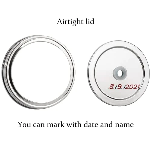 Jillmo Fermentation Kit, Stainless Steel Fermenting Kit For Wide Mouth Mason Jars (Jars Not Included) 3 Jillmo Fermentation Kit, Stainless Steel Fermenting Kit For Wide Mouth Mason Jars (Jars Not Included) - Image 3