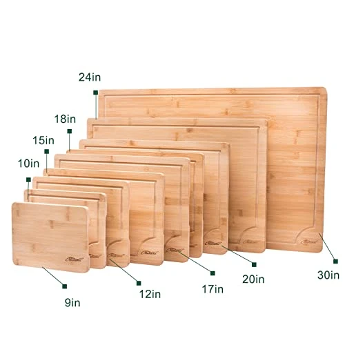 Bamboo Cutting Board Large 15 Inch, With Juice Groove, Handles On Both Sides For Easy Pick Up, Smooth Surface, For Kitchen And Party, Cut Raw Food Such As Meat, Beef And Chicken 4 Bamboo Cutting Board Large 15 Inch, With Juice Groove, Handles On Both Sides For Easy Pick Up, Smooth Surface, For Kitchen And Party, Cut Raw Food Such As Meat, Beef And Chicken - Image 4