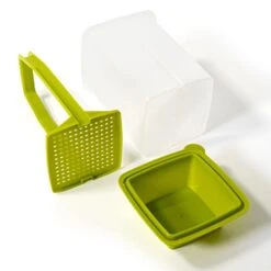 Pickle Jar With Strainer Insert - Plastic Leak Proof Food Saver Container - For Fresh Fruit Or Pickled Vegetables - Complete With Tongs -Peugeot Shop 41QCozi91vL