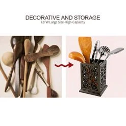 Vintage Decorative Kitchen Utensil Holder, Cooking Utensil Organizer For Countertop Cooking- Coffee Gold Utensil Holder 11 Vintage Decorative Kitchen Utensil Holder, Cooking Utensil Organizer For Countertop Cooking- Coffee Gold Utensil Holder -Peugeot Shop 41QGSdkCPrL