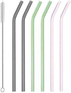 25 Pieces Reusable Plastic Straws. BPA-Free, 9 Inch Long Drinking Transparent Straws Fit For Mason Jar, Yeti Tumbler, Cleaning Brush Included -Peugeot Shop 41QHm4xhsS. AC