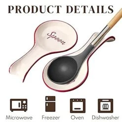 Red Ceramic Spoon Rest For Stove Top - White Spoon Rest For Kitchen Counter - Spanish Ceramic Spoon Rests For Cooking - Large Farmhouse Spoon Rest Ceramic - Utensil Coffee Spoon Holder Rest 10 Red Ceramic Spoon Rest For Stove Top - White Spoon Rest For Kitchen Counter - Spanish Ceramic Spoon Rests For Cooking - Large Farmhouse Spoon Rest Ceramic - Utensil Coffee Spoon Holder Rest -Peugeot Shop 41QMahYvbLL
