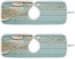Kitchen Faucet Absorbent Mat Seashell Starfish Wooden Water Splash Guard For Sink, Faucet Drip Catcher Thicken Sponge Microfiber Faucet Water Catcher Mat Sink Absorbent Mat For Kitchen 23x5in 2Pack -Peugeot Shop 41QPwcjL tL. AC