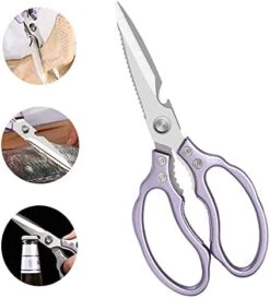 Multi-Purpose Kitchen Scissors, Chicken Bone Food Household Tools，Heavy Duty Shears For Meat, Seafood, Chicken, Vegetables, BBQ, Bottle Opener (Rosegold) -Peugeot Shop 41QUB8XFe5L. AC