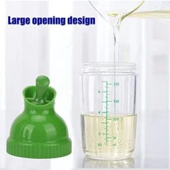 HEIMP Salad Dressing Mixer Bottle, 200ML Salad Dressing Shaker Bottle Leak Proof Mixer Cup With Measurement Marks For Kitchen Scales (Color : Green) -Peugeot Shop 41QWK3Alm5L 1