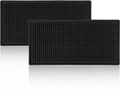 | Black Bar Mats Set Of 2 (12x6 Inches) | Drying, Durable And Stylish Spill Mats For Bars, Restaurants, Coffee Shops, Bar Mats For Countertop And Table Top, Non-Spill & Non-Toxic Mats 13 | Black Bar Mats Set Of 2 (12x6 Inches) | Drying, Durable And Stylish Spill Mats For Bars, Restaurants, Coffee Shops, Bar Mats For Countertop And Table Top, Non-Spill & Non-Toxic Mats -Peugeot Shop 41QWW46whsS. AC