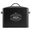 Extra Large Black Bread Box - Bread Boxes For Kitchen Counter Holds 2+ Loaves For All Your Bread Storage - Bread Container Counter Organizer To Suit Farmhouse Kitchen Decor, Vintage Kitchen, Rustic (Bread Box)