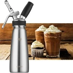 CURTA Professional Whipped Cream Dispenser, 18-8 Stainless Steel Food Grade Cream Whipper, Cream Maker With 3 Decorating Stainless Steel Nozzles, 500ml / 1 Pint Canister, N2O Chargers (Not Included) 12 CURTA Professional Whipped Cream Dispenser, 18-8 Stainless Steel Food Grade Cream Whipper, Cream Maker With 3 Decorating Stainless Steel Nozzles, 500ml / 1 Pint Canister, N2O Chargers (Not Included) -Peugeot Shop 41QhJgmYcUL. AC