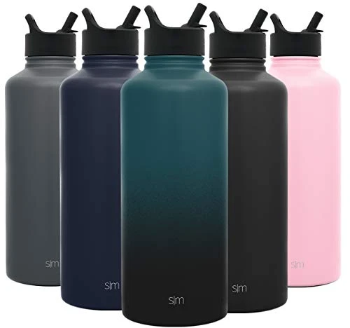 Water Bottle With Straw Lid Vacuum Insulated Stainless Steel Metal Thermos | Big Reusable Leak Proof BPA-Free Flask For Gym, Travel, Sports | Summit Collection | 84oz, Moonlight 1 Water Bottle With Straw Lid Vacuum Insulated Stainless Steel Metal Thermos | Big Reusable Leak Proof BPA-Free Flask For Gym, Travel, Sports | Summit Collection | 84oz, Moonlight