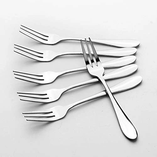 12pcs Stainless Steel Tea Dinner Server Spoon And Cake Fruit Forks Kitchen Accessory Wedding Party For Dessert, Salad, Appetizer, Cocktail(6 Forks + 6 Spoons) 2 12pcs Stainless Steel Tea Dinner Server Spoon And Cake Fruit Forks Kitchen Accessory Wedding Party For Dessert, Salad, Appetizer, Cocktail(6 Forks + 6 Spoons) - Image 2