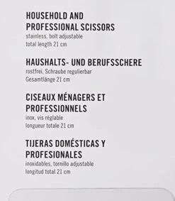 Victorinox Stainless Household/Professional Scissors For Left-Handed Use, Black/Silver, 21 X 5 X 5 Cm