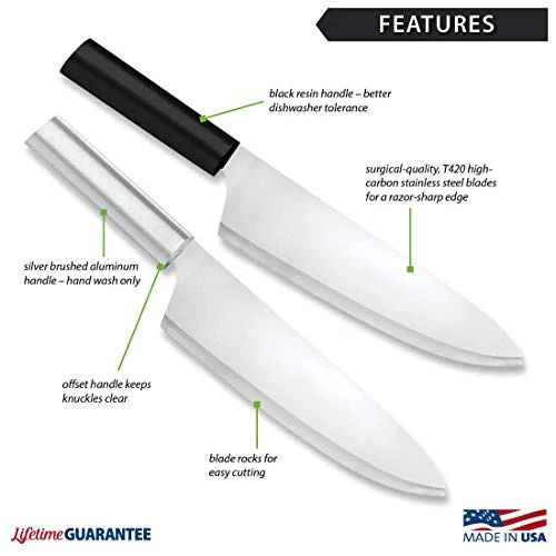 Ada Cutlery French Chef Knife Stainless Steel Blade Resin Made In USA, 13 Inch, Black Handle 6 Ada Cutlery French Chef Knife Stainless Steel Blade Resin Made In USA, 13 Inch, Black Handle - Image 6
