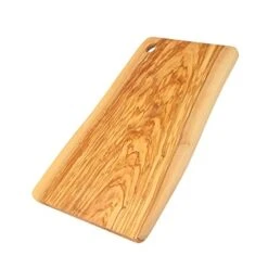 Natural Olive Wood Cutting Board, Rustic Serving Platter For Meat & Snack, Wooden Charcuterie Board Cheese Serving Tray, Handmade Decorative Cutting Board, Housewarming Gift (ZRB-S)