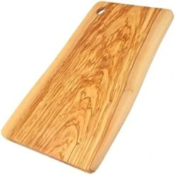 Natural Olive Wood Cutting Board, Rustic Serving Platter For Meat & Snack, Wooden Charcuterie Board Cheese Serving Tray, Handmade Decorative Cutting Board, Housewarming Gift (ZRB-S) -Peugeot Shop 41QsOESNTcL. AC