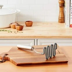 Silicone Potato, Stainless Steel Handle & Core, Food Mashers Kitchen Utensil, Vegetable Ricer & Avocado Blender, Scratch-Resistant & Heat-Resistant, Charcoal -Peugeot Shop 41QujEgJ02L