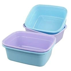 14 Quart Dish Basin Pan, 4-Pack Wash Tub Basin, 15.16" X 12" X 5.7" -Peugeot Shop 41Qy3BSFJvL
