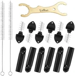 LitKiwi Beer Faucet Home Brewing Wrench,with 6 PCS Beer Plugs Tap Brush,6 PCS Faucet Rubber Tap Soother Sanitary Covers And 2 PCS Long Cleaning Brush For Most Standard American Draft Beer Faucet -Peugeot Shop 41R66jk7FKS. AC