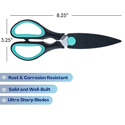 - Kitchen Scissors, Kitchen Shears, 8 Inch Food Scissors, Kitchen Scissors Dishwasher Safe, Meat Scissors, Utility Scissors, Scissors Kitchen, Cooking Scissors, Meat Cutting Scissors 1 - Kitchen Scissors, Kitchen Shears, 8 Inch Food Scissors, Kitchen Scissors Dishwasher Safe, Meat Scissors, Utility Scissors, Scissors Kitchen, Cooking Scissors, Meat Cutting Scissors