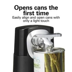 Hamilton Beach 2-in-1 Electric Automatic Can Opener For Kitchen With Hands-Free Removable Walking Head, Cordless & Rechargeable, Easy-Clean Detachable Blade And Cutting Lever, Black (76611F) -Peugeot Shop 41RGmlskwqL
