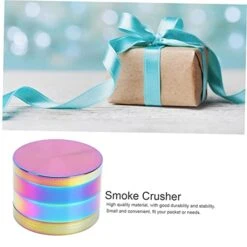 Erb Grinder - 4 LayerCrusher Spice Mill Weed Grinder - Easy Manual Grinding Crushing Tool - Colorful Design