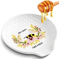 Spoon Rest For Stove Top 1pcs, Ceramic Spoon Holder For Countertop, White Cute Spoon Rest For Kitchen Counter, Bee Farmhouse Coffee Spoon Holder For Stove Top, Cooking & Counter Protection 12 Spoon Rest For Stove Top 1pcs, Ceramic Spoon Holder For Countertop, White Cute Spoon Rest For Kitchen Counter, Bee Farmhouse Coffee Spoon Holder For Stove Top, Cooking & Counter Protection -Peugeot Shop 41RJxVBXAZL. AC