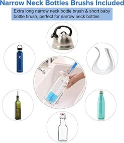 Ultimate 5 Pack Bottle Cleaner Brush Set, Long Handle Bottle Cleaning Brush & Straw Cleaner Brush For Washing Narrow Neck Beer Bottle, Wine Decanter, Pipes, Sinks, Beer Brewing Supplies 12 Ultimate 5 Pack Bottle Cleaner Brush Set, Long Handle Bottle Cleaning Brush & Straw Cleaner Brush For Washing Narrow Neck Beer Bottle, Wine Decanter, Pipes, Sinks, Beer Brewing Supplies -Peugeot Shop 41RMkFGM3KL
