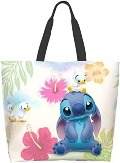 Cartoon Travel Totes Bag Shopping Shoulder Bags For Women Foldable Waterproof Hawaiian Beach Print Bag -Peugeot Shop 41RO5sVhvbL. AC